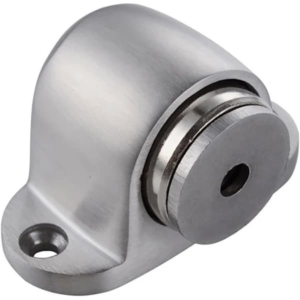 /EA/Borstad Metall Golvmonterad Magnetisk Dörrstopp Silver