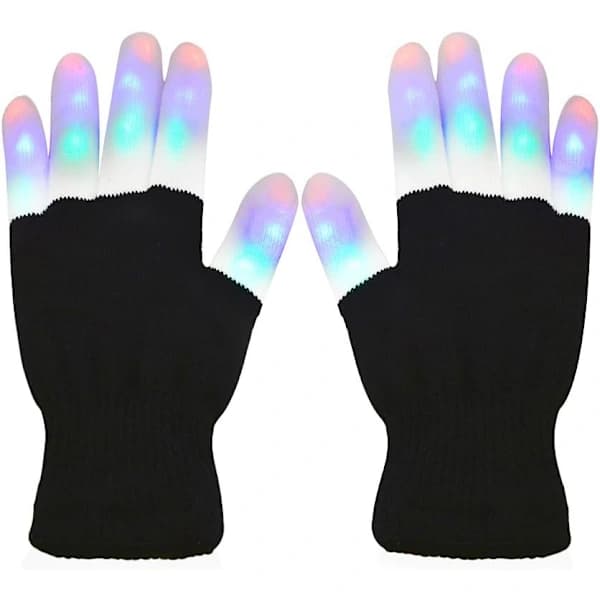 /EA/LED-lysende hansker/Fargerike, LED Rave Lighting Blinker/Multi Co