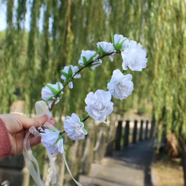 /EA/5 st koreansk version av vänster öra elegant blomma pärla strass