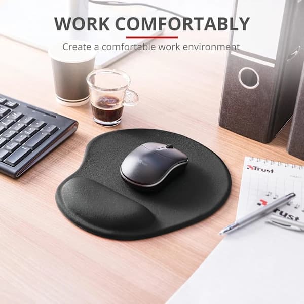 /EA/Musematte, ergonomisk, med gel-håndleddsstøtte, sklisikker base, mikrofiber