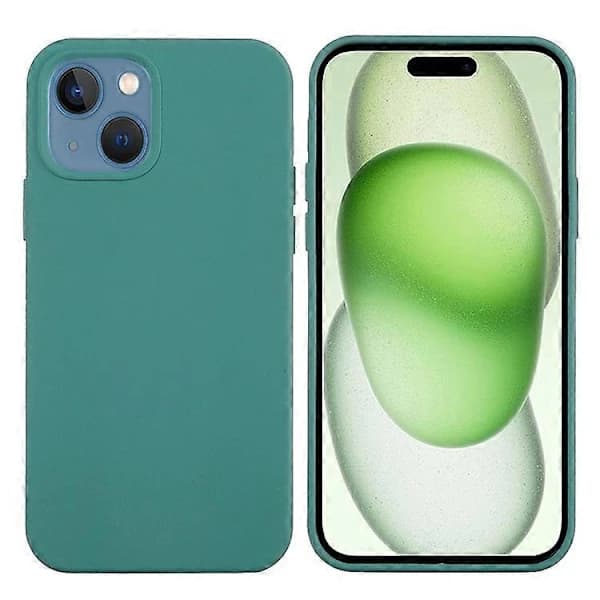 /EA/Bulk Köp Kompatibelt Skal för iPhone 15, Flytande Silikon, Mjukt Foder, Baksidesskydd Svart