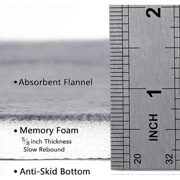 /EA/Badeværelsesmåtte i memoryskum, ekstra bløde og absorberende badeværelsesmåtter