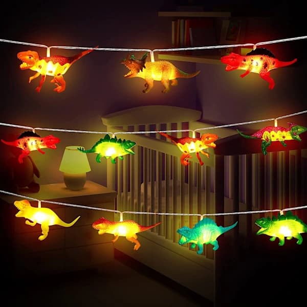 /EA/Dinosaur LED-lyslenke Dinosaur Romdekor for Gutter Dinosaur