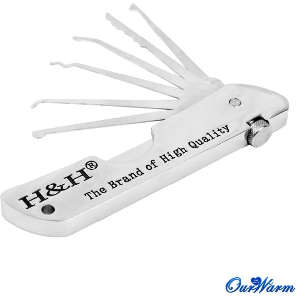 Lås Vikbar Single Hook Picks Bärbara hänglås utbildningsverktyg Set Jackknife Låssmed verktyg