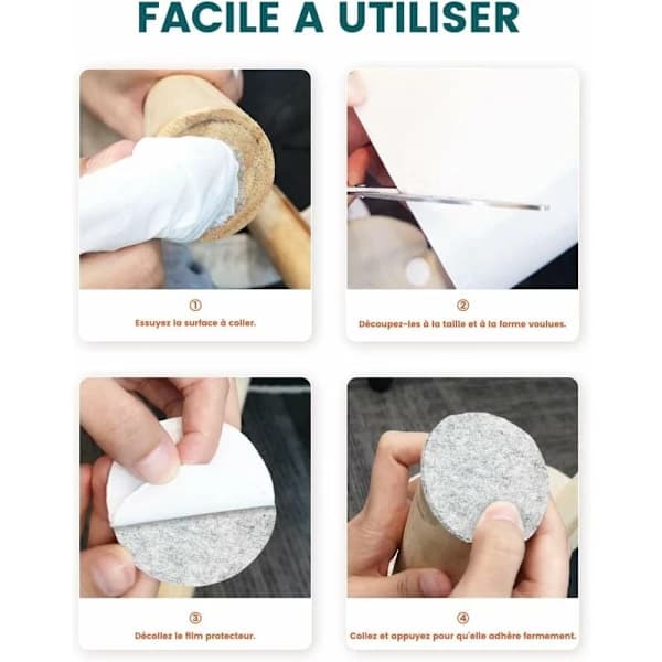 /EA/Självhäftande möbeltassar, möbeltassar 3 rullar (100x1