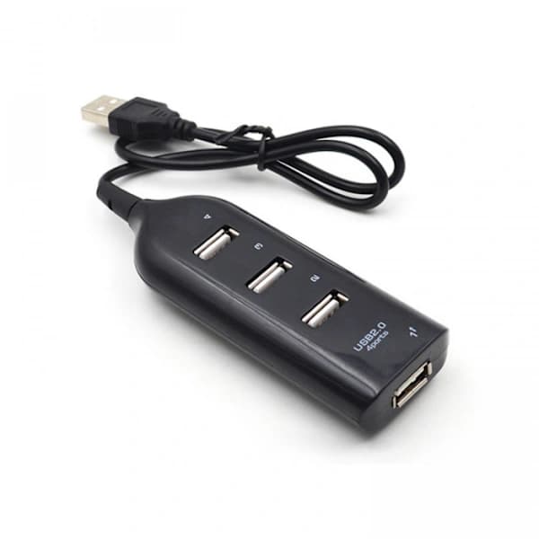 /EA/USB 2.0 Hub til 4 porter Svart