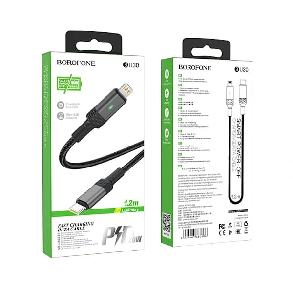 /EA/Borofone BU30 Lynk & Co PD intelligent strøm-av datakabel