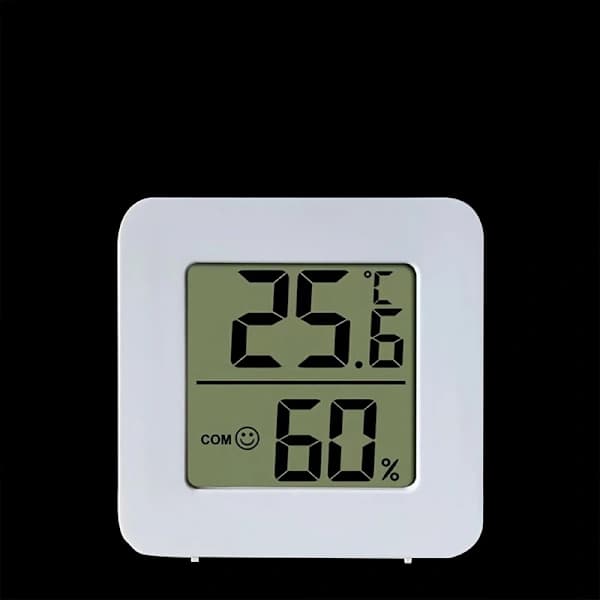 6-pakning! Mini Digitalt Termometer og Hygrometer, Egnet for Overvåking av Temperatur og Luftfuktighet Hvit