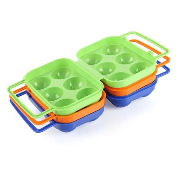 /EA/Bærbar Plast Eggboks 6 Rom Sammenleggbar Eggarrangør Lar
