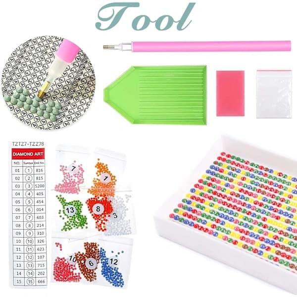 /EA/（43）2 stk. DIY Diamantmaleri Julekit, 5D Jule Emb