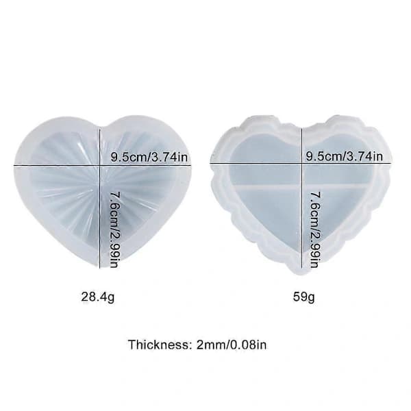 /EA/Hjerteformede silikoneforme til dåser, silikone DIY-forme