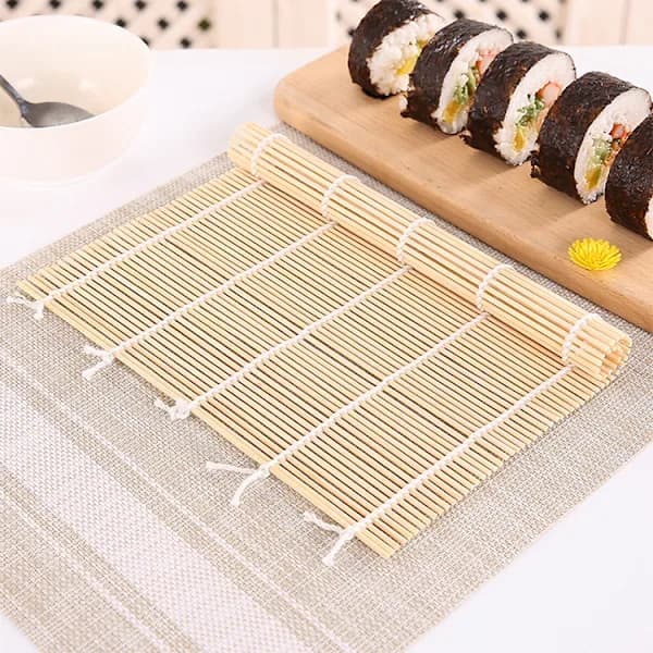 /EA/Bambus Sushiplader, 2 stk. Bambus Sushimåtter Vaskbare Bambus
