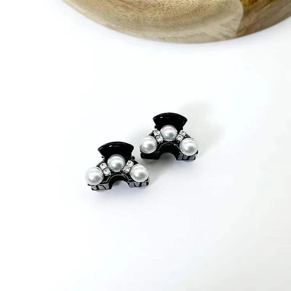 /EA/3 par mini perlehårklemmer små plastik sorte hårklemmer 2cm*1.8cm