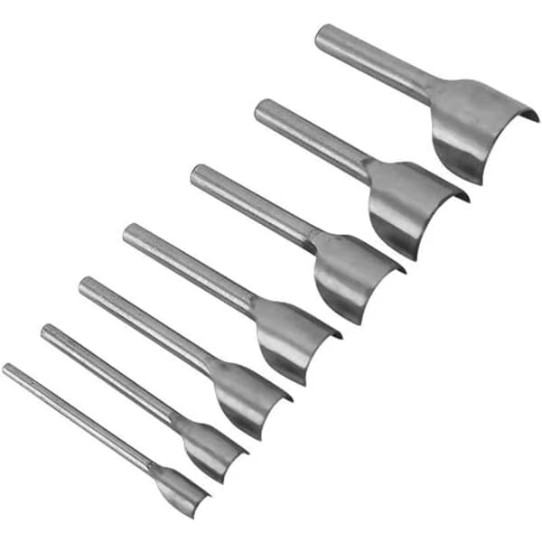 /EA/7 stk. lærhalvsirkelstans DIY lærverk halvsirkelstans