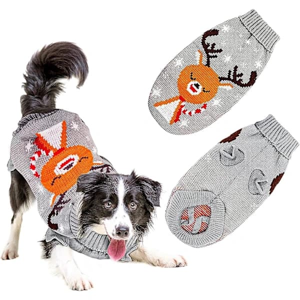 /EA/Hundjulströja, stickad hundvinterrenkostym Cl