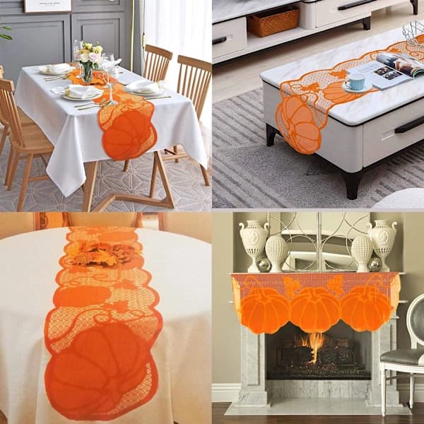 /EA/Høstløper for Thanksgiving-dekorasjon 13 x 72 tommer lønneblad