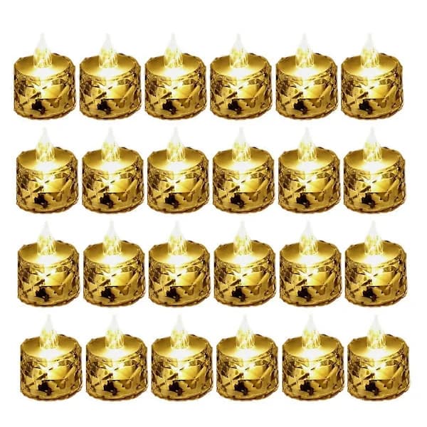 /EA/24 stk LED telys røykfrie lyslamper 3,6x6,5 cm
