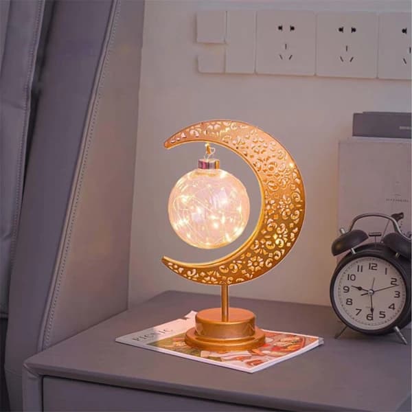 /EA/##/LED-uppladdningsbar bordslampa, sovrum/vardagsrum månsken##/