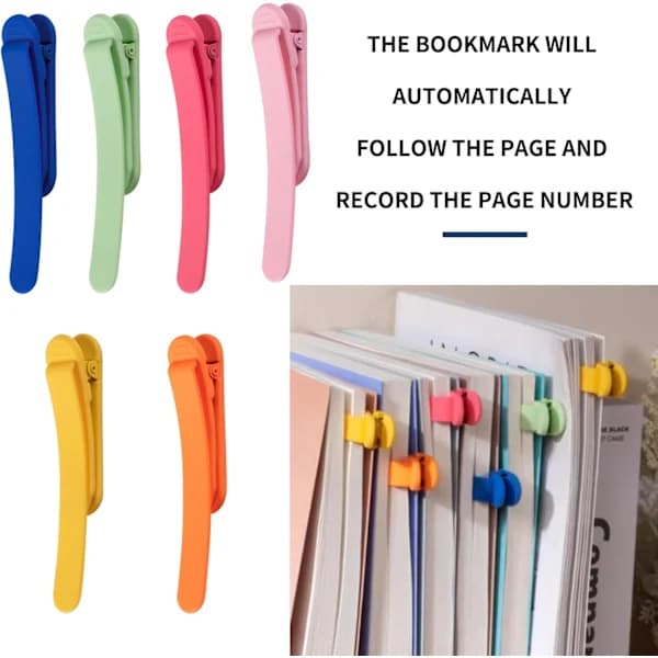 /EA/Automatiska Bokmärken för Barn, Bokmärken, Bokmärken, Lästillbehör, Silikonbokmärken för Böcker