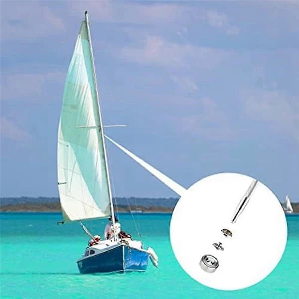 /EA/120st Tryckknappar Set, Marin Canvas Tryckknappar med 2st Inställningsverktyg Rostfritt Stål Tryckknappar S