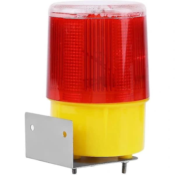 /EA/Nødadvarselslampe Solcelle Blinklys Blinkende Strobe Beacon Alarm Lampe Til Vej