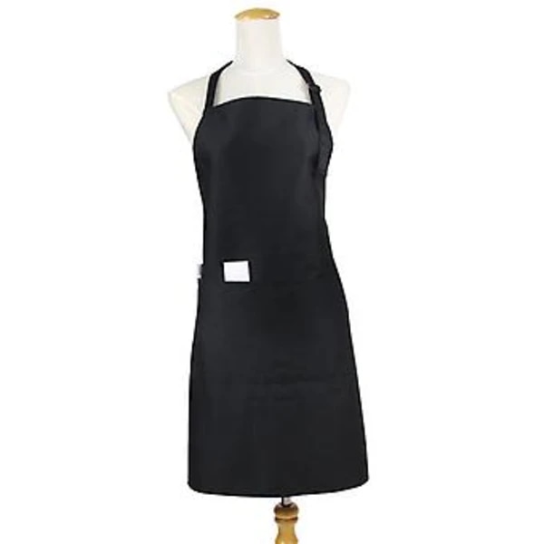 /EA/Matlagingsforkle Kokk Kvinner Menn Forkle Antifouling Ensfarget Polyester Bomull Kvalitet (Gul)