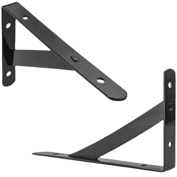 /EA/2-pack kraftiga hyllkonsoler, triangulär hylla i rostfritt stål