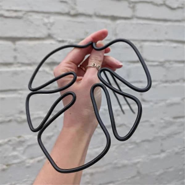 /EA/Monstera-formad Växtstöd Återanvändbart Robust Legering Växtstamsstöd Hållare Växtfasthållande Stöd