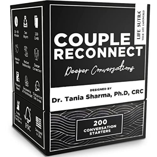 Par återansluter spel/kortspel för gifta par - 200 par Konversationskort för par