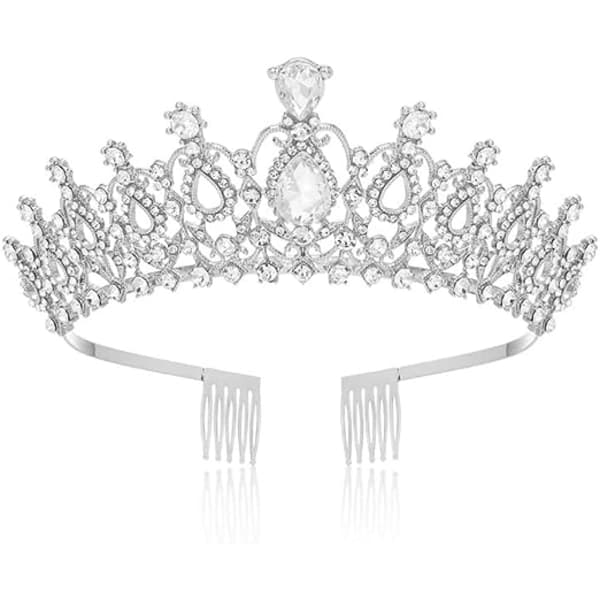 /EA/Krystalkrone med rhinstenskam til brudekrone Pour Mariage