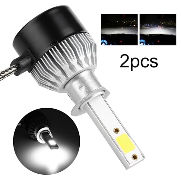 /EA/1 Par Super Lyse Bil Mini LED-Frontlykter Kit H1 55W 6000K