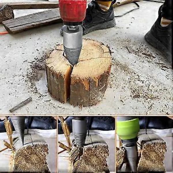 /EA/Vedklyv Borr Auger Borr Ved Borr Bit Klyv Bits Kon Stål Vedklyv Borr Bits för Fe