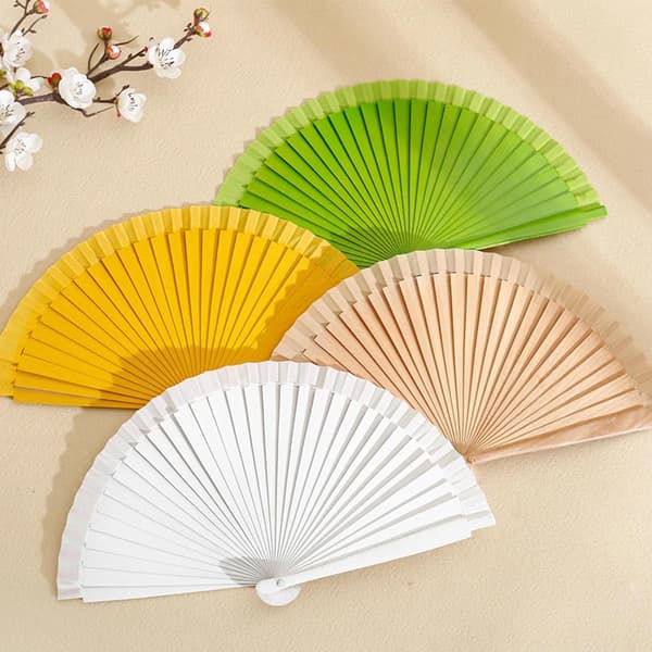 Sammenfoldelig håndvifte i træ, ensfarvet spansk stilvifte til bryllupper og dansefester, blå A