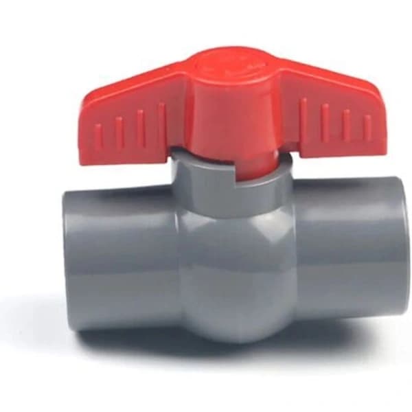 2 stk 40mm PVC Kuleventil, U-PVC Plast Vannrørventil Rett