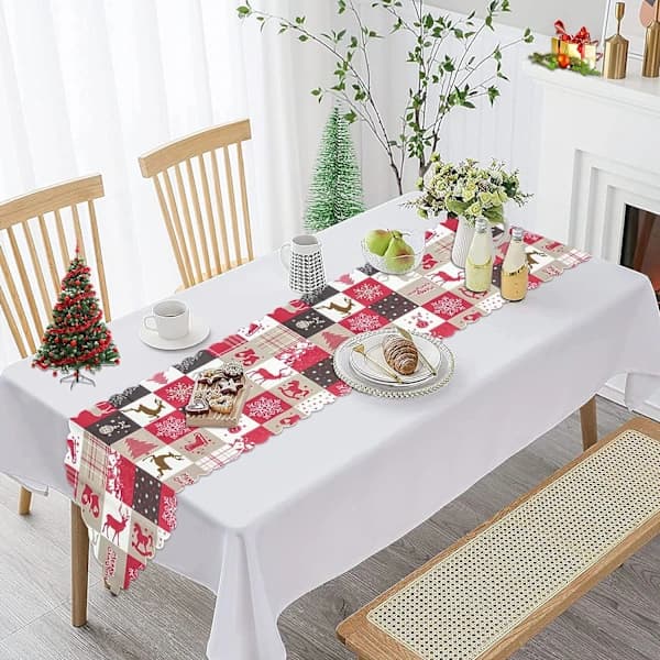 /EA/Julebordsløper, julebomull linpute, Christ
