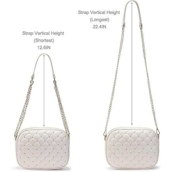 /EA/ Dame Medium Quilted Skuldertaske med Metal Kæde Hjerte Lås