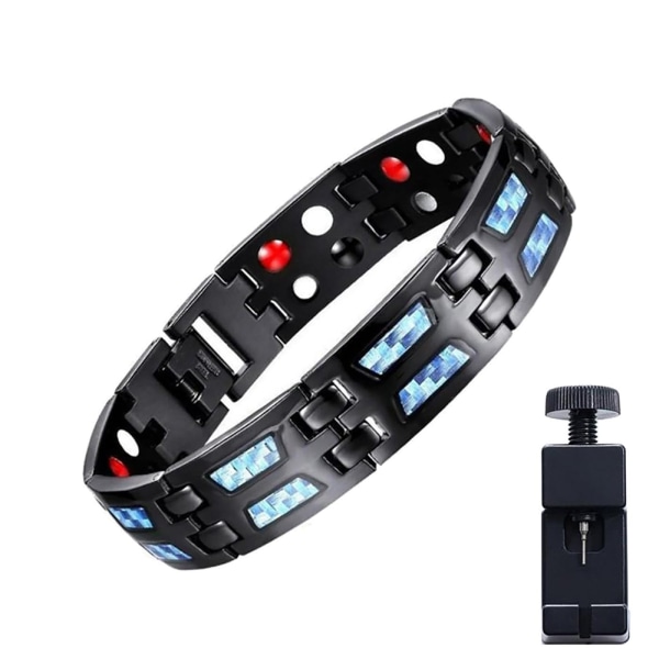 Långt infraröd jonarmband, infraröd jonisatorarmband, magnetiskt armband, magnetband för män, armband för män, justerbar längd 1 pc