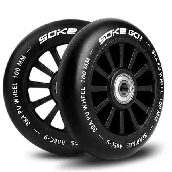 /EA/Mustat potkulaudan pyörät 100 mm - 2 kpl