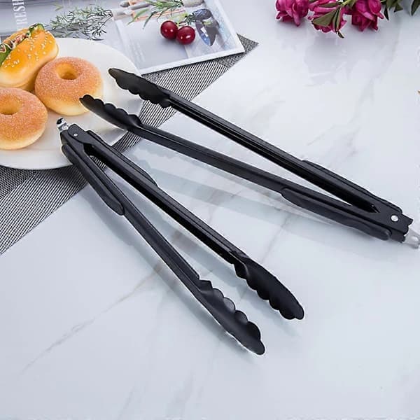 /EA/Matlagingspinsett i rustfritt stål 35 cm for grilling, salat, servering, matlaging, fest, buffet, baking, tilbehør
