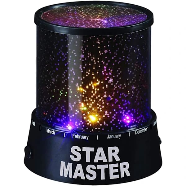 /EA/Projektor Galaxy Natlampe i Sort – Farverig Twilight Romant