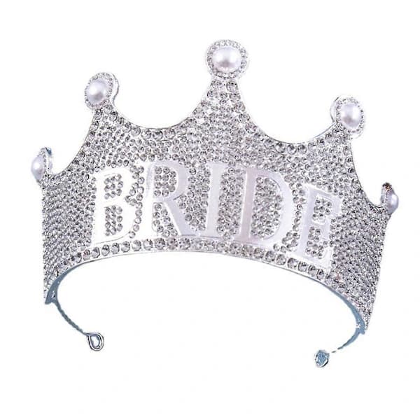 /EA/Luksuriøse brudehodeplagg Håndlagde Rhinestone Hårdiadem Kroneformet Hodeplagg