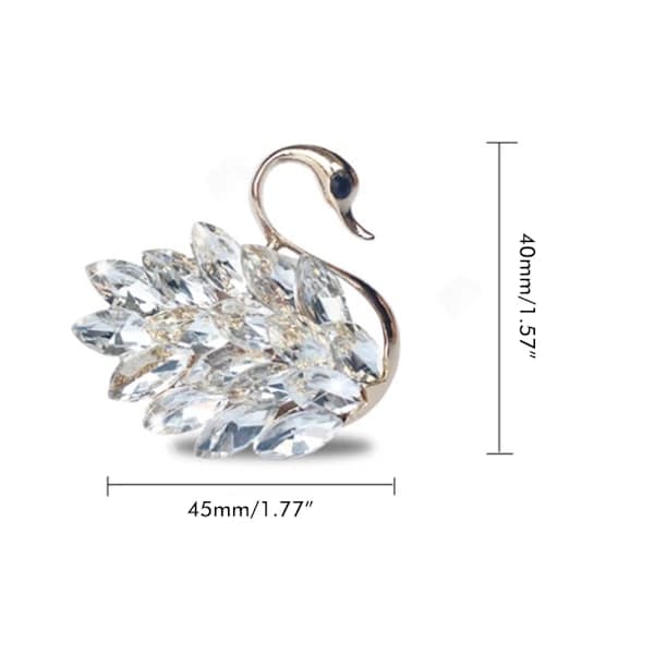 Bling Krystall Svan Bil Luftventilklips Bil Duft Bil Diffuser Luftfrisker Rhinestone Bil Bling Tilbehør