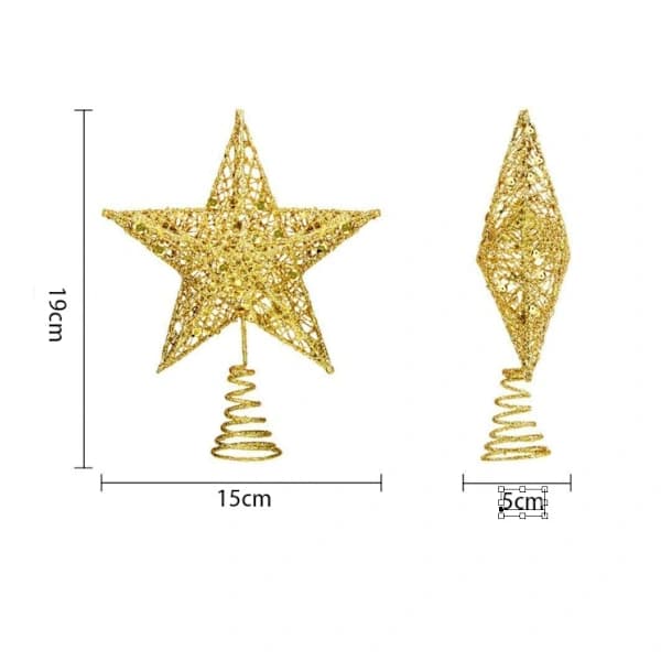 /EA/1 stk. guld juletræsstjerne