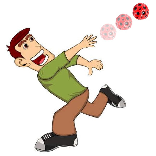 Hyppypallo anti-painovoimainen kuun kiven pomppupallo lapsille ilmaa ja purkaa vanhemman lapsen vuorovaikutteinen erittäin joustava pomppiva pallo Pink 7 * 7cm