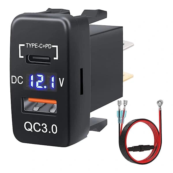 /EA/12V-24V USB-udtag Dobbelt Hurtigopladning 3.0 & PD USB-C Port Oplader Socket Strømadapter til Bil Båd