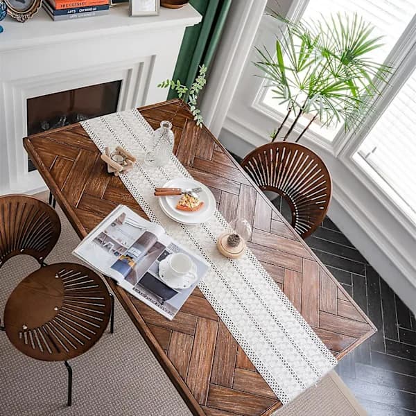 /EA/Duk Flekkbestandig Beige Blonde Bomull Boho Stil