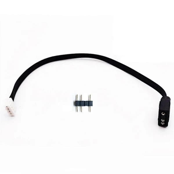 Blæseradapterkabel 4Pin til 5V ARGB 3Pin Konverteringsledning 5V 3-Pin til 4 Pin til Blæsercontroller Adapter C Sort