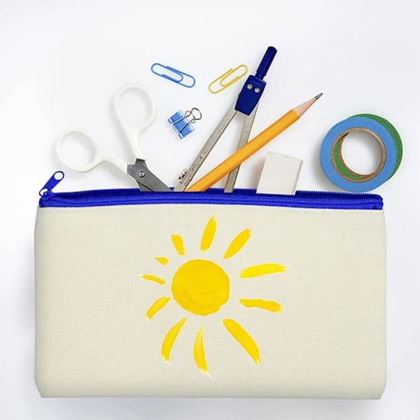 /EA/10 st tygpåsar DIY tomma canvas sminkväskor 21 x 12 cm Förpackning C