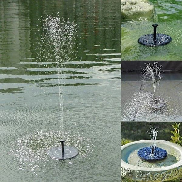 /EA/Solcellsfontän Solvattenpump Flytande Panel Trädgårdslampa