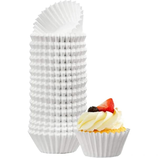 /EA/500 stk. Mini Vita Cupcake-forme, Små Muffinforme, Pergament